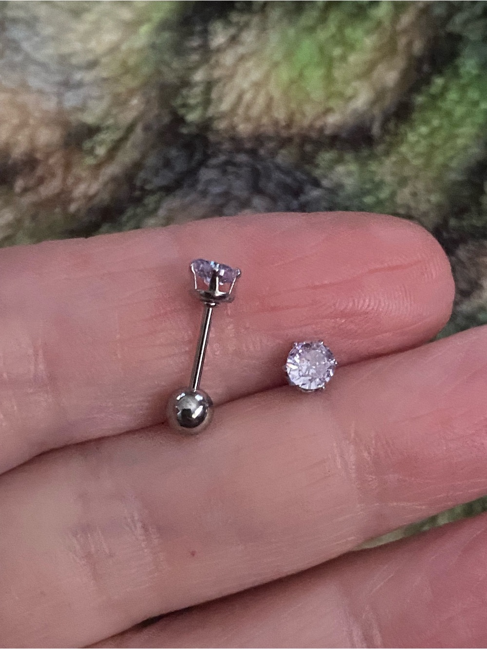 Silver Clear Cubic Zirconia Stud Earrings - Women Jewelry